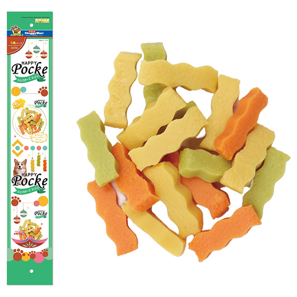 DoggyMan Wave Shaped Cheese Snack Mixed Flavor ДОГГИМЕН СЫРНЫЕ ПАЛОЧКИ ВОЛНА МИКС лакомство для собак , 0.08 кг., 4 шт. по 20 г см.