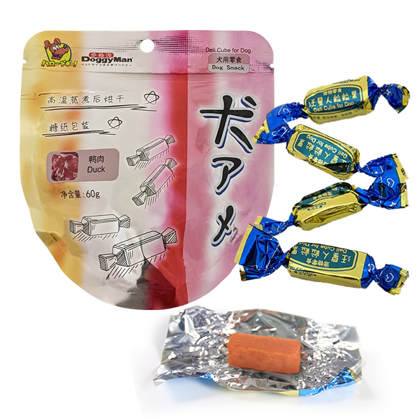 DoggyMan Deli Cube Duck ДОГГИМЕН КОНФЕТЫ КУБИКИ С УТКОЙ лакомство для собак , 0.06 кг.