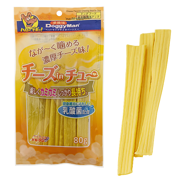 DoggyMan Cheese Chewing Stick ДОГГИМЕН ПАЛОЧКИ С СЫРОМ жевательное лакомство для собак, М , 0.08 кг., М, 14,5 см кг.