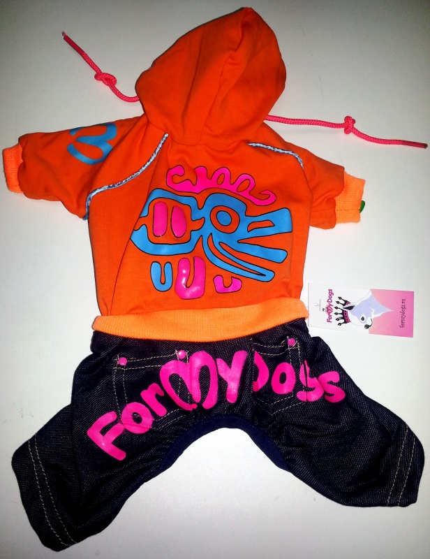 For My Dogs Костюм оранжевый для девочек SS07-11B (размер 18)