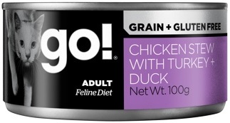 GO! Grain Free Chicken Stew with Turkey+Duck консервы для кошек - 100 г