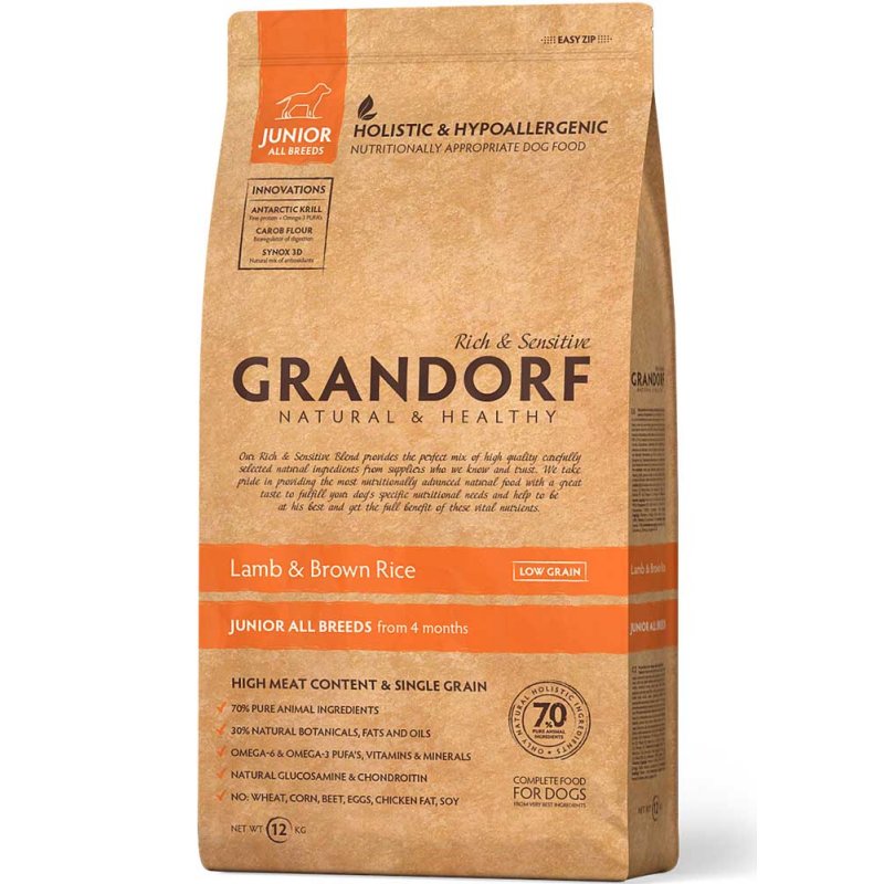 Grandorf Junior корм с ягненком и рисом для юниоров - 1кг