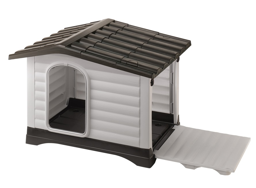Ferplast DOGVILLA 90 - Пластиковая будка с запатентованной системой открывания боковой панели