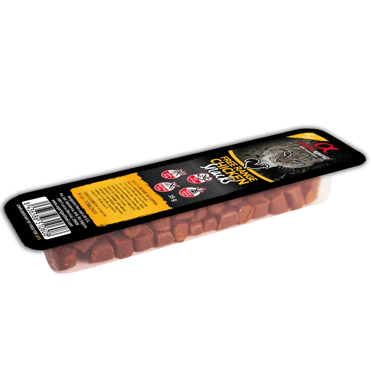 Alpha Spirit CAT Snacks Chicken полувлажное лакомство для кошек с курицей (кубики) - 35 г