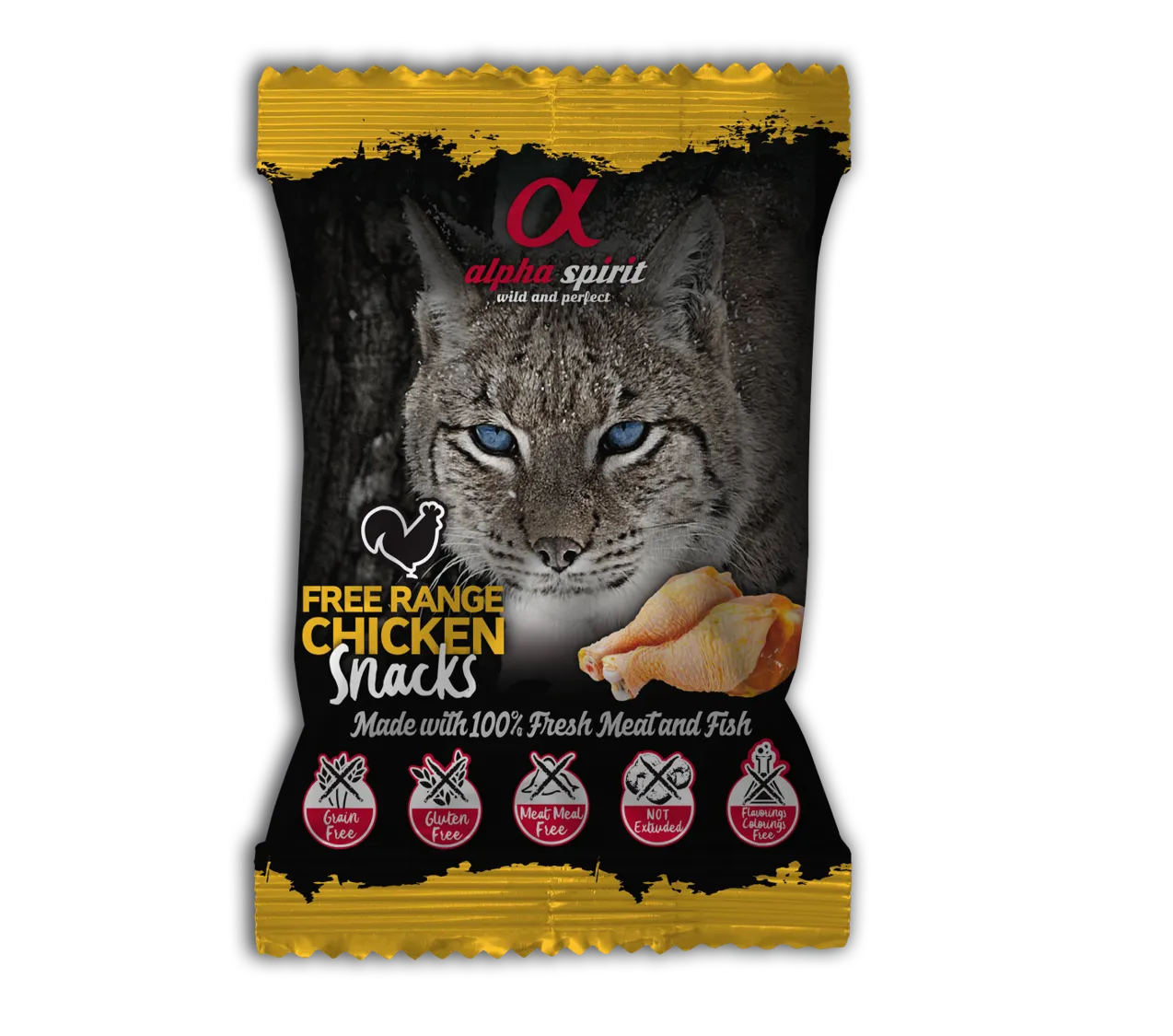 Alpha Spirit CAT Snacks Chicken полувлажное лакомство для кошек с курицей (кубики) - 50 г