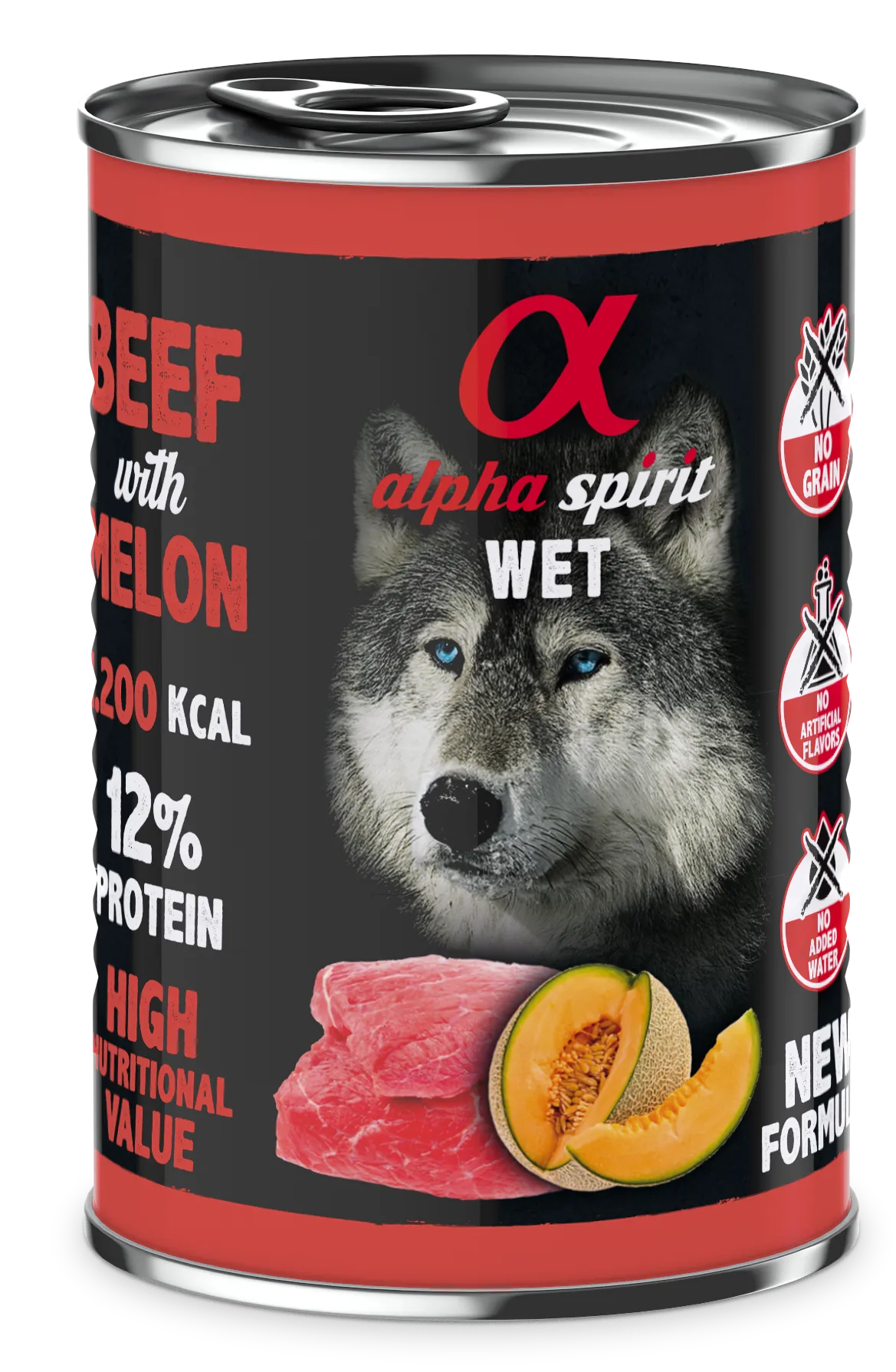 Alpha Spirit Dog Adult Beef with Melon вологий корм з яловичиною та динею для дорослих собак (паштет) - 400 г