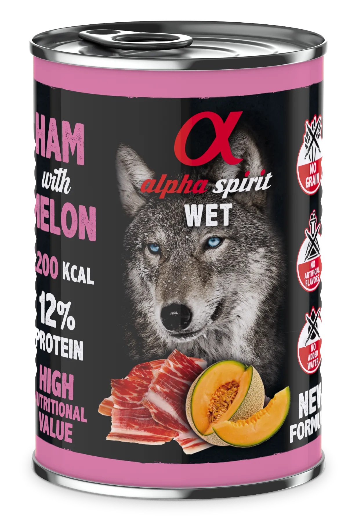 Alpha Spirit Dog Adult Ham With Melon вологий корм зі свининою та динею для дорослих собак (паштет) - 400 г
