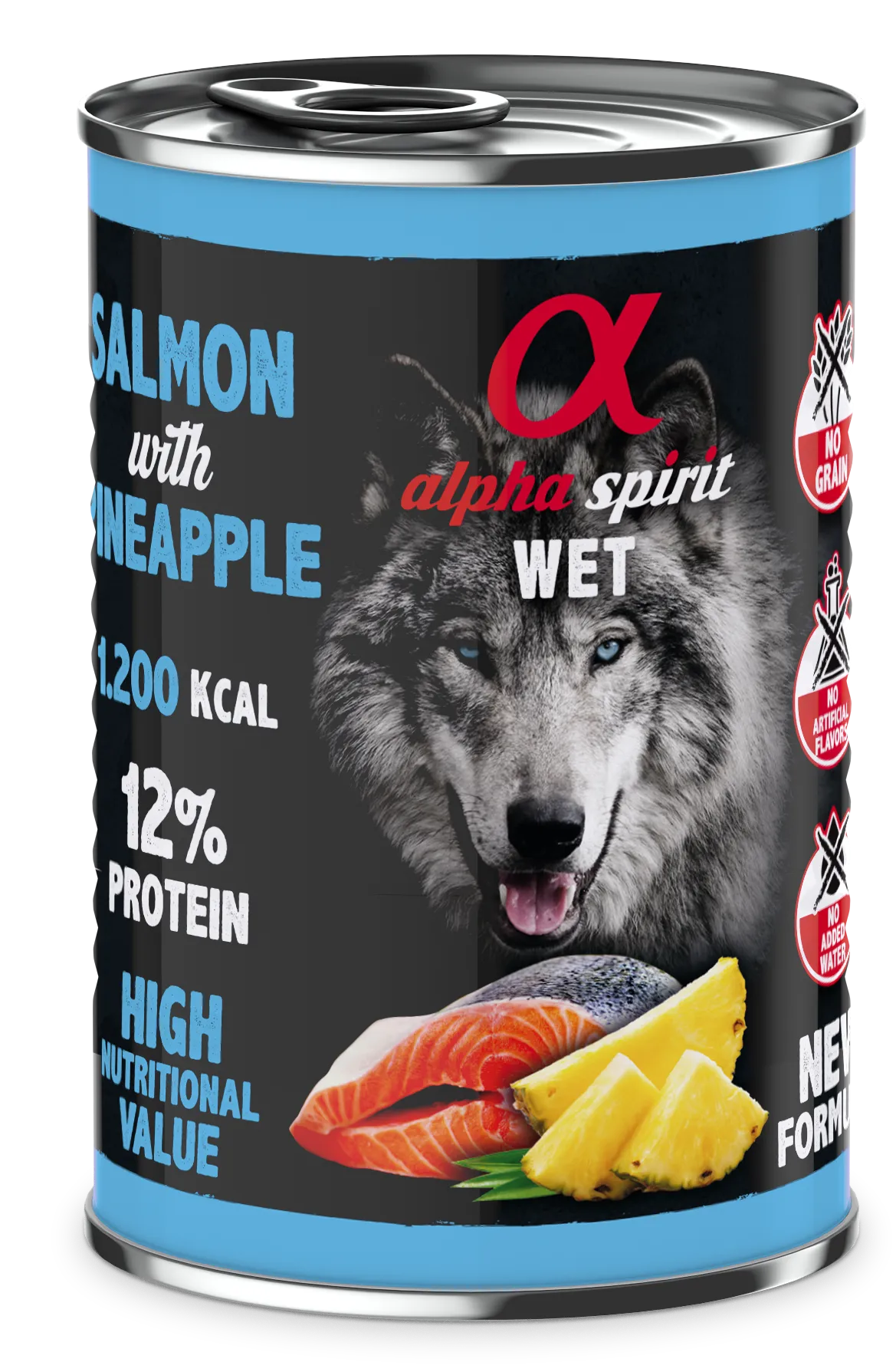 Alpha Spirit Dog Adult Salmon with Pineapple вологий корм з лососем та ананасами для дорослих собак (паштет) - 400 г