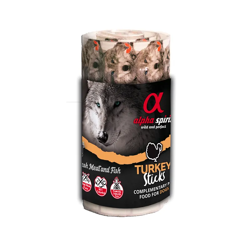 Alpha Spirit DOG Sticks Turkey напіввологий смаколик для собак (палички з індичкою х16) - 160 г
