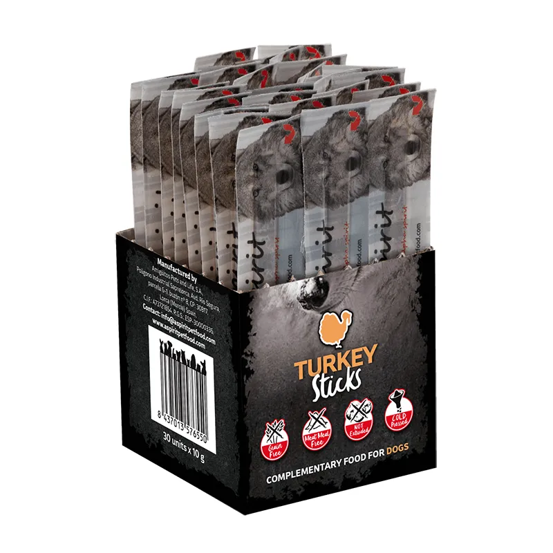 Alpha Spirit DOG Sticks Turkey напіввологий смаколик для собак (палички з індичкою х30) - 300 г