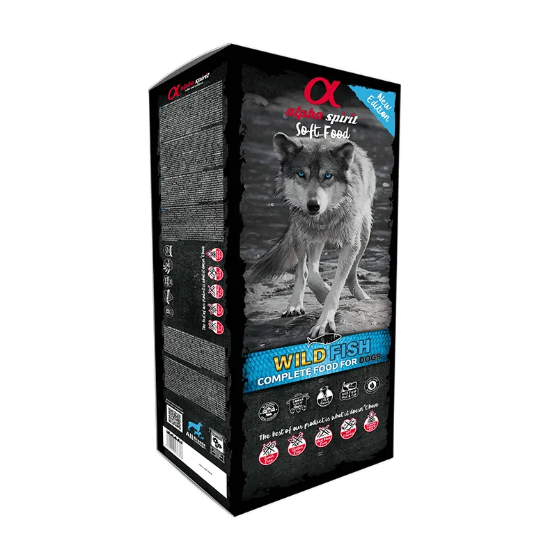 Alpha Spirit Semi-moist Wild Fish BOX напіввологий корм з рибою для собак (45 х 200 г) - 9 кг