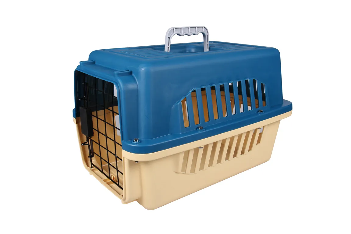 AnimAll A1104 переноска для кошек и собак, бежево-синяя, 47×31×30 см