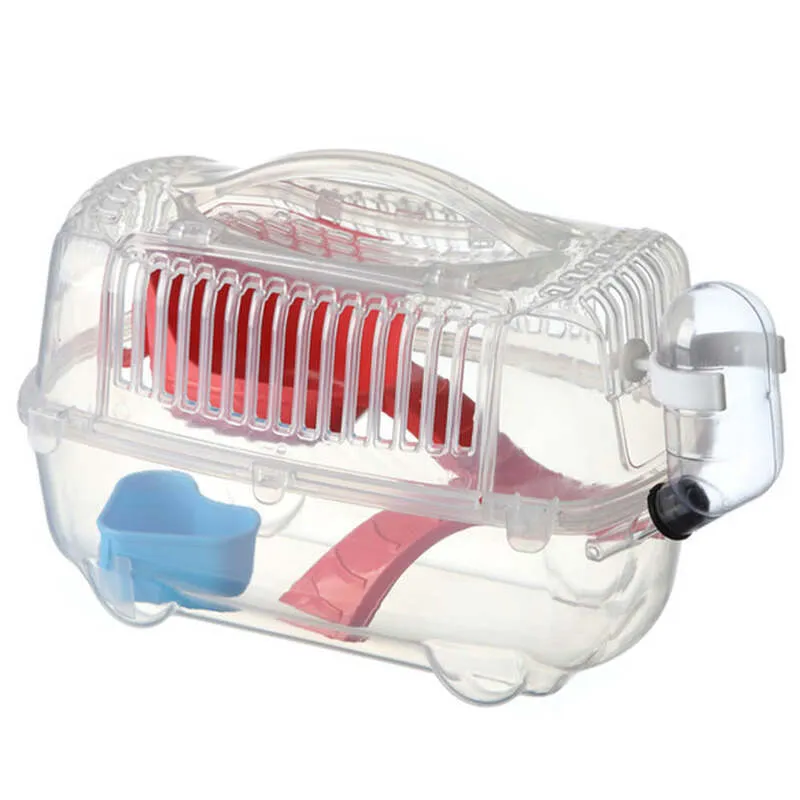 AnimAll клетка CRYSTAL, для хомяков, 12×15×22 см, красная