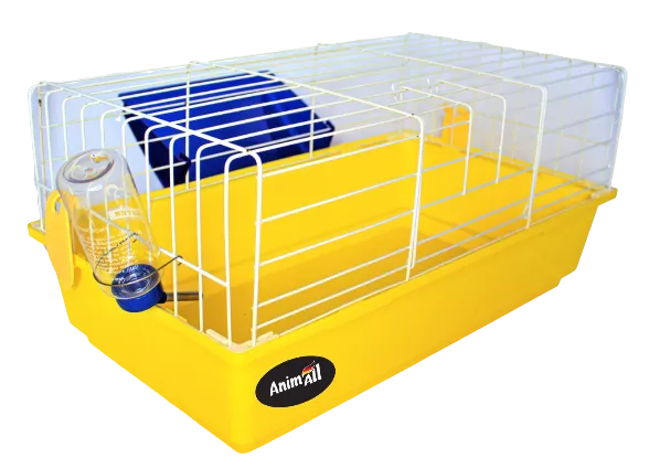AnimAll клетка F-706-y д/кролика 62х35х38 желтая