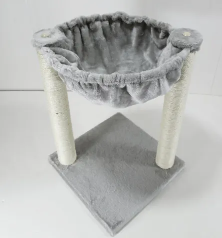 AnimAll когтеточка-лежанка с бубоном для кошек Сизаль (цвет: серый; размер: 40х40х50 см)