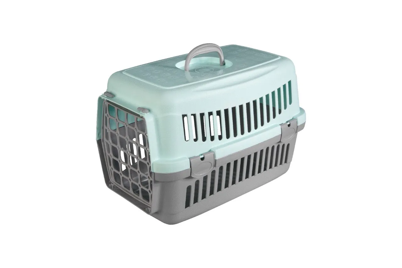 AnimAll CNR-102 переноска для кошек и собак, серо-мятная, 48.5×32.5×32.5 см