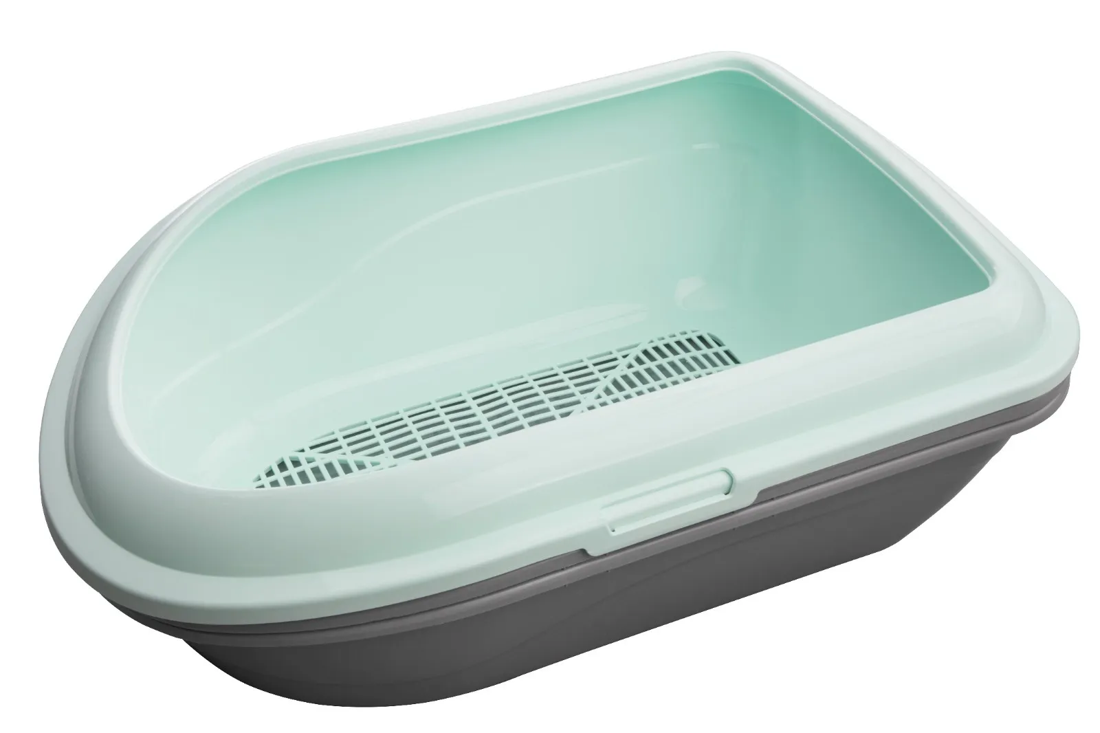 AnimAll CNR-130 туалет для кошек, под наполнитель, с сеткой, мятный, 57×39×23 см
