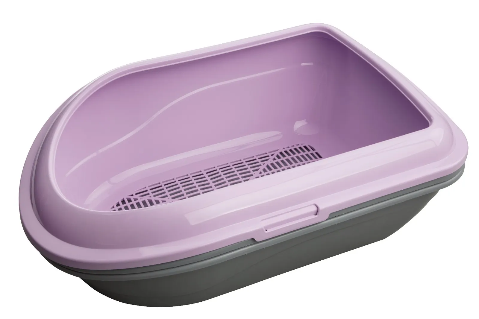 AnimAll CNR-130 туалет для кошек, под наполнитель, с сеткой, фиолетовый, 57×39×23 см