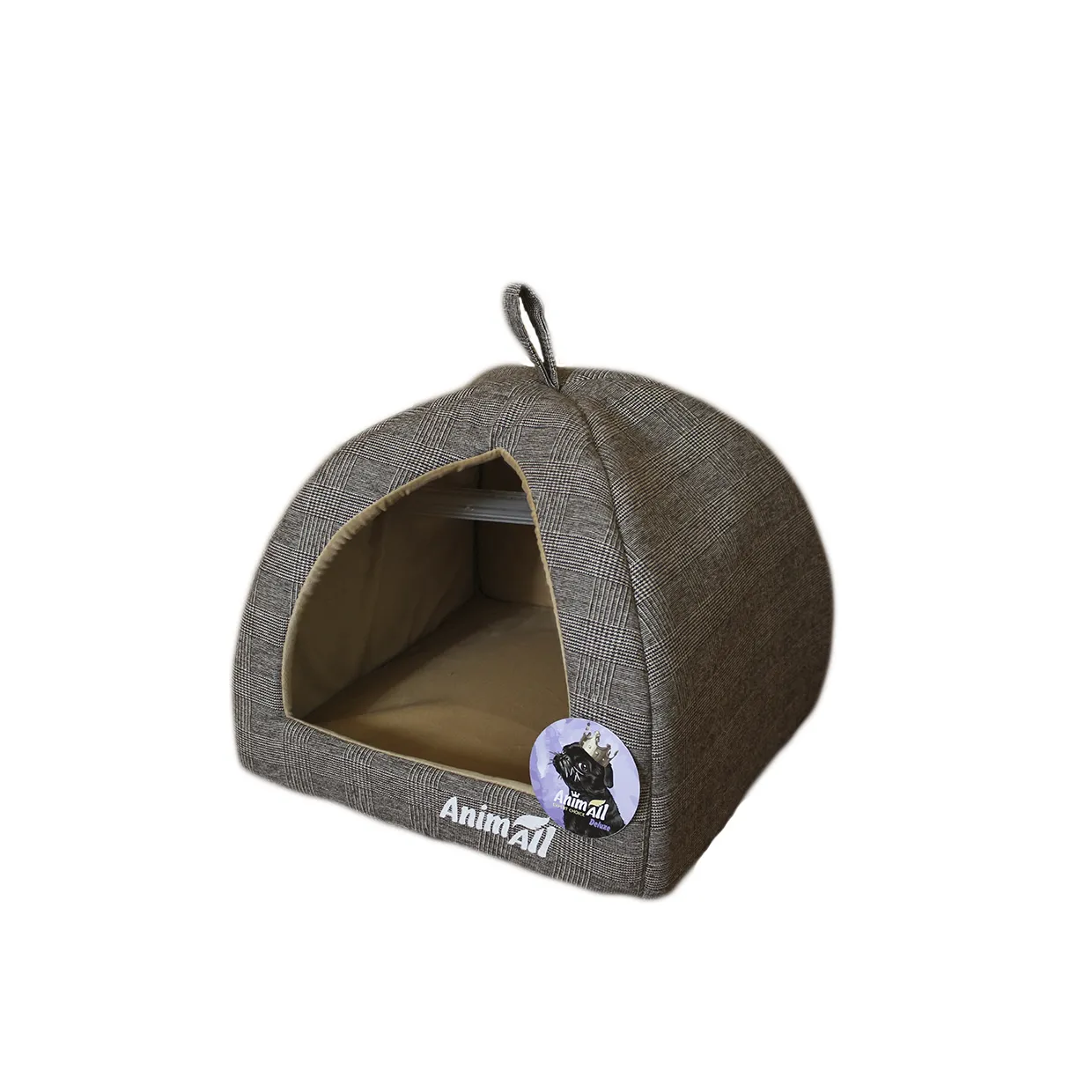 AnimAll Darling M домик для собак, светло-серый, 41×41×32 см