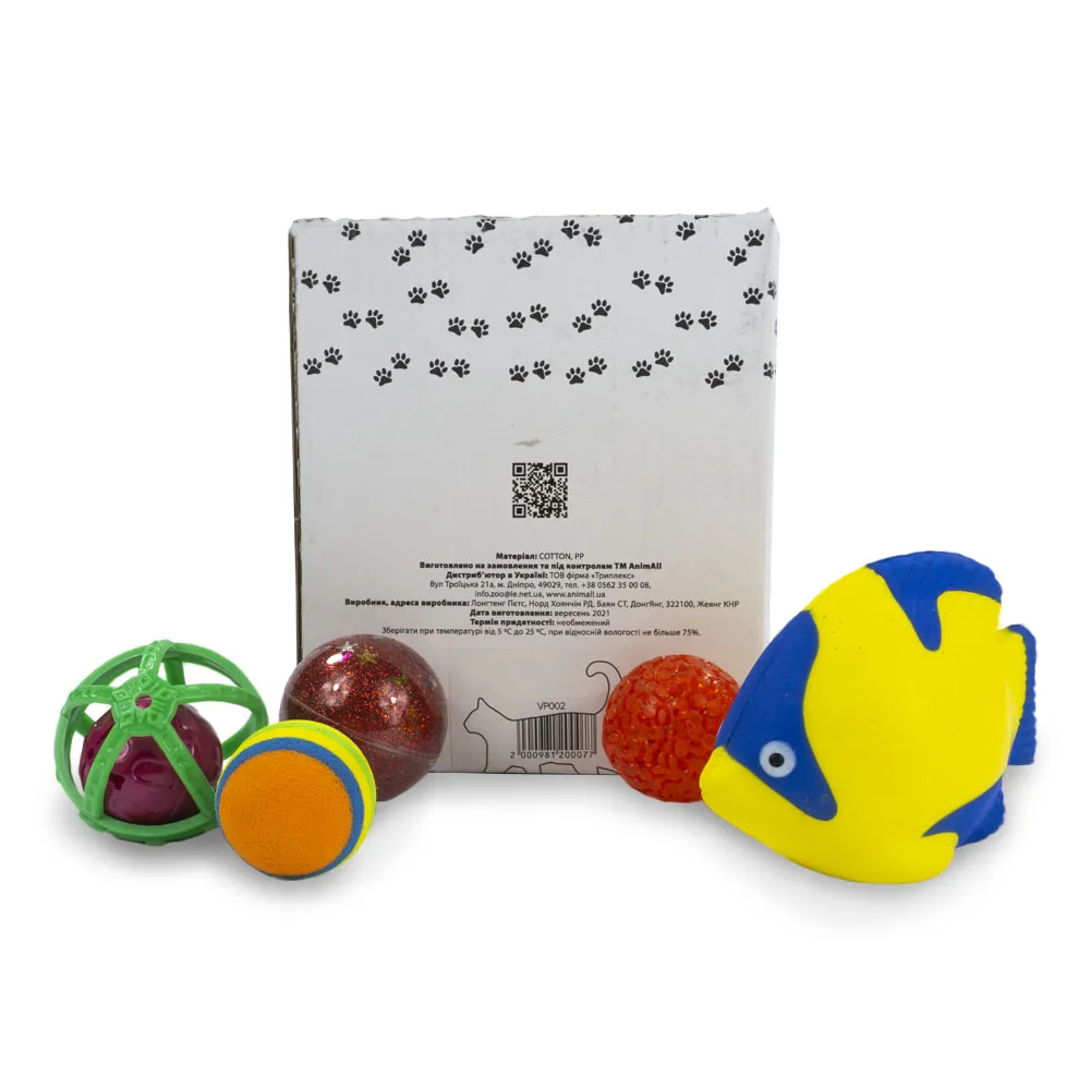 AnimAll Fun Cat, VP002 набор-коробка игрушек для кошек- 15 шт