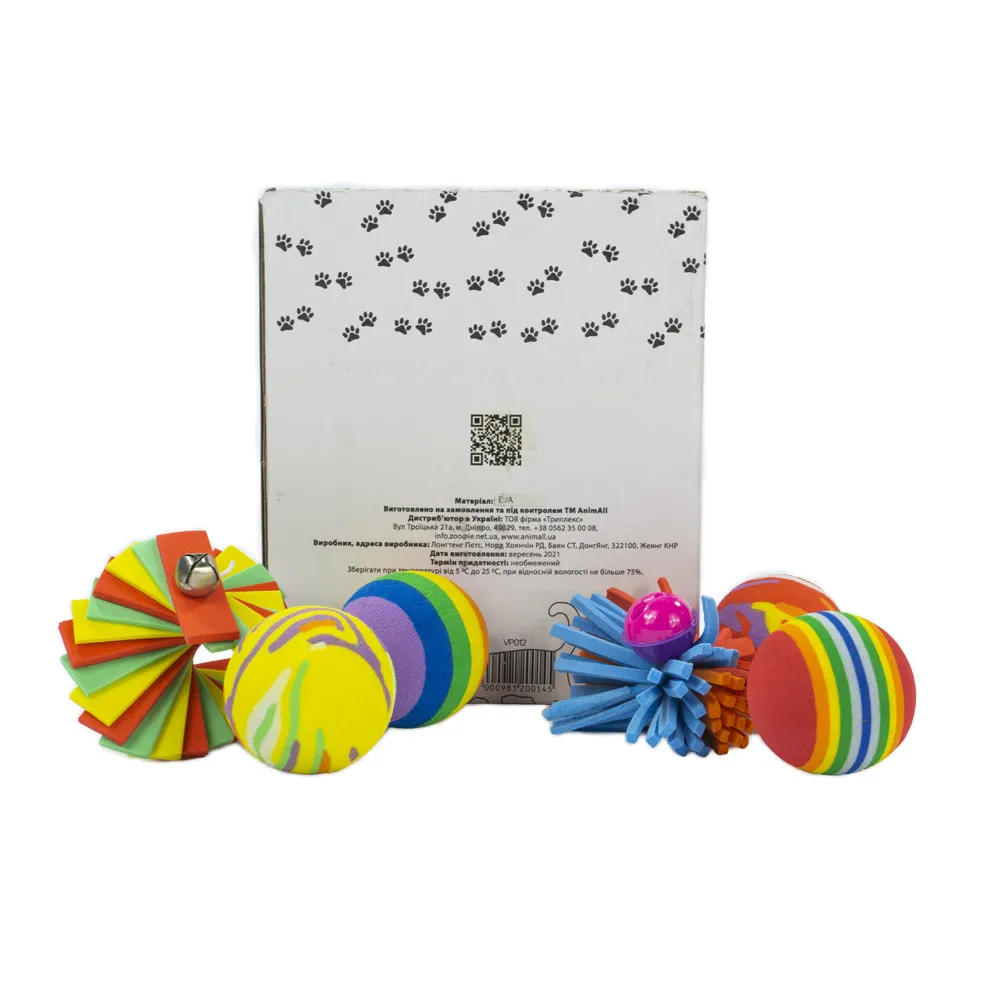 AnimAll Fun Cat, VP012 набор-коробка игрушек для кошек- 18 шт