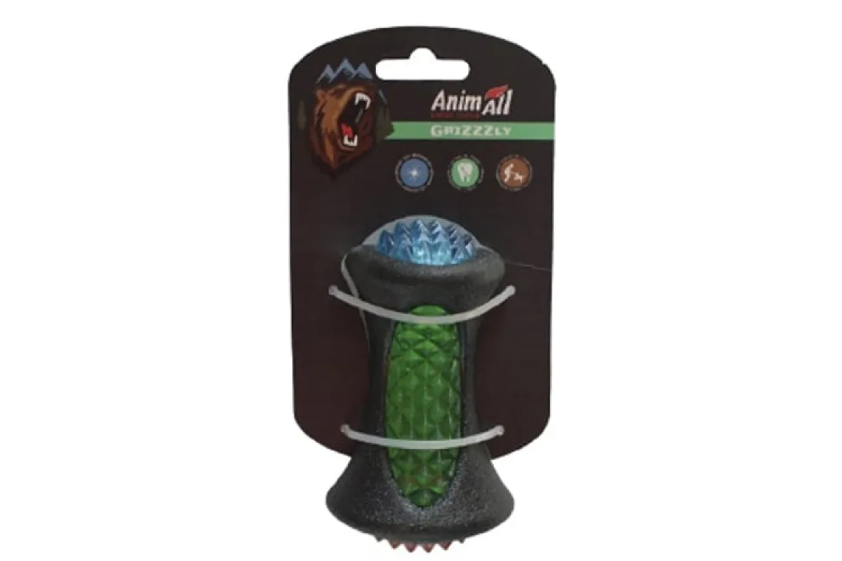 AnimAll GrizZzly іграшка для собак, кістка, що світиться (розмір: 12,5х7,7х7,1 см)
