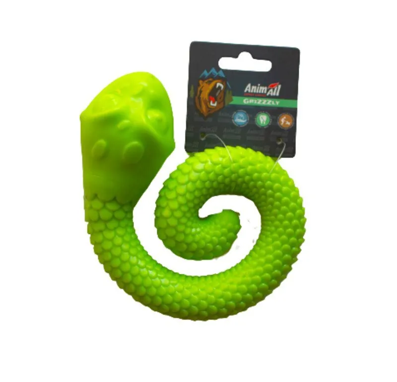 AnimAll GrizZzly игрушка змейка для собак, зеленая