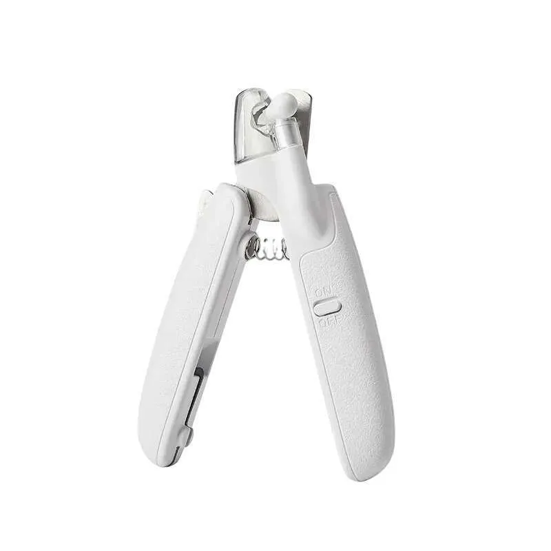 AnimAll Groom когтерез для кошек и собак, с LED подсветкой и контейнером для сбора когтей, белый.