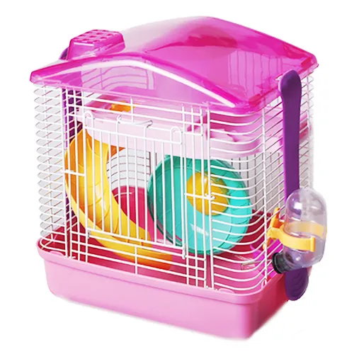 AnimAll клетка для хомяка P-679, 28.5×19.5×27 см, розовая
