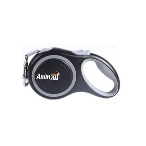 AnimAll поводок-рулетка для собак весом до 25 кг (цвет: серый; длина: 5 м; размер: M)