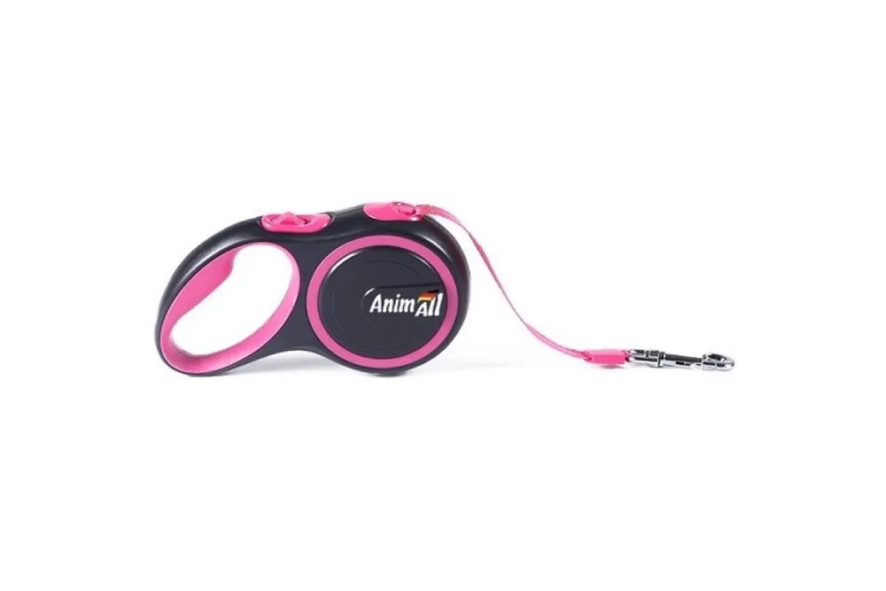 AnimAll поводок-рулетка для собак весом до 25 кг (цвет: розовый; длина: 5 м; размер: M)