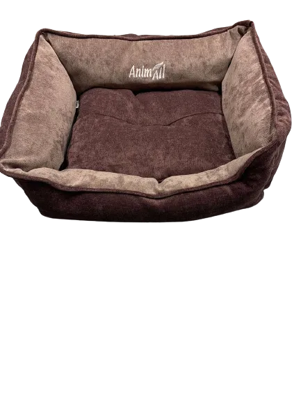 AnimAll Nena S VELOURS Berry лежанка для собак и кошек, коричневая, 45×35×16 см
