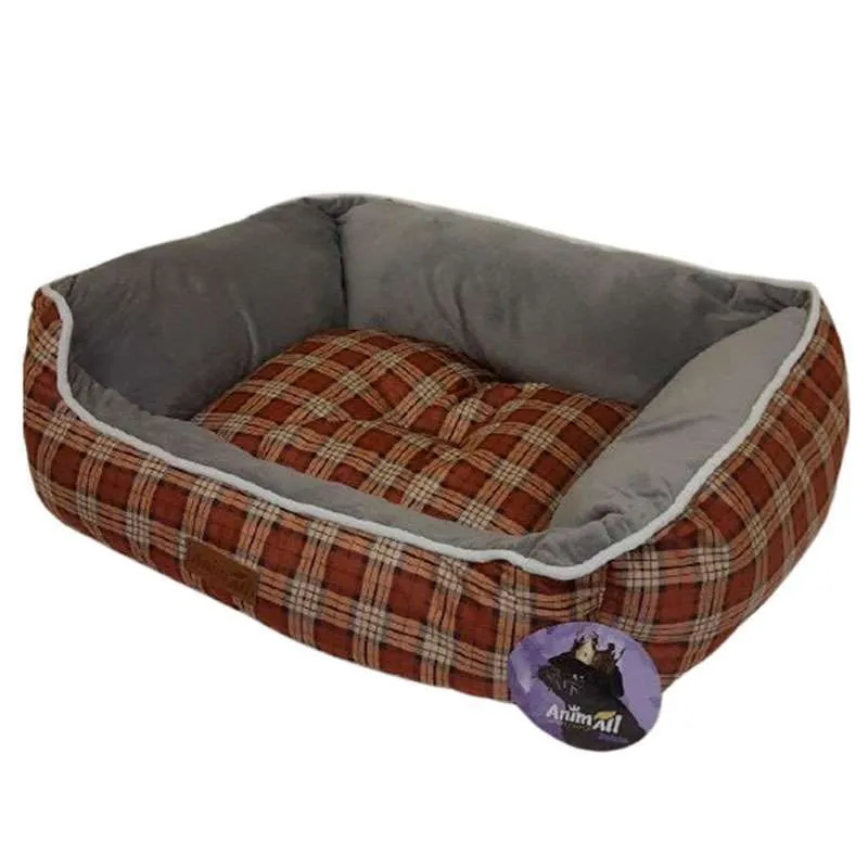 AnimAll Nena Soft L BURGUNDY лежанка для собак и кошек, клетка, 65×51×18 см