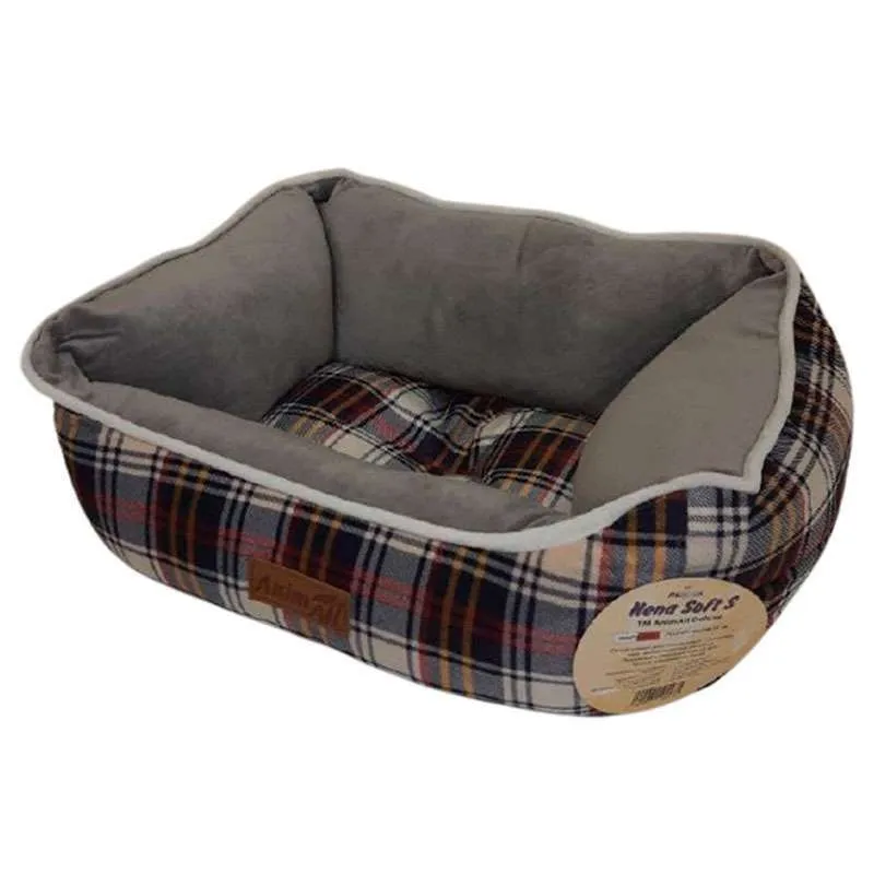 AnimAll Nena Soft S WHITE-RED лежанка для собак і котів, клітка, 45×35×16 см
