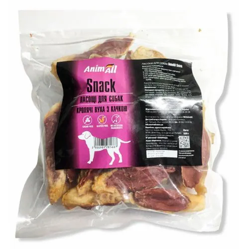 AnimAll Snack уши кролика с мясом утки для собак, 500 г