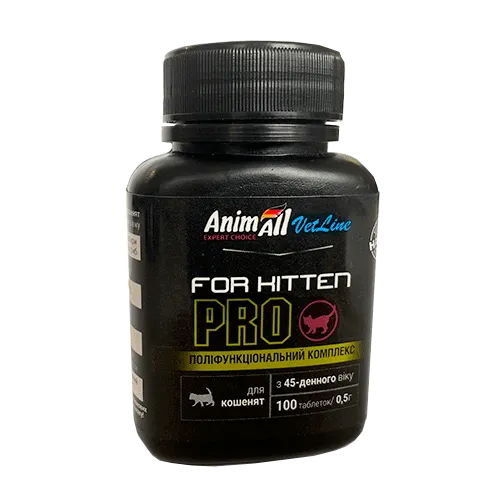AnimAll VetLine for Kitten PRO витамины для котят с 45-дневного возраста 0.5 г × 100 табл