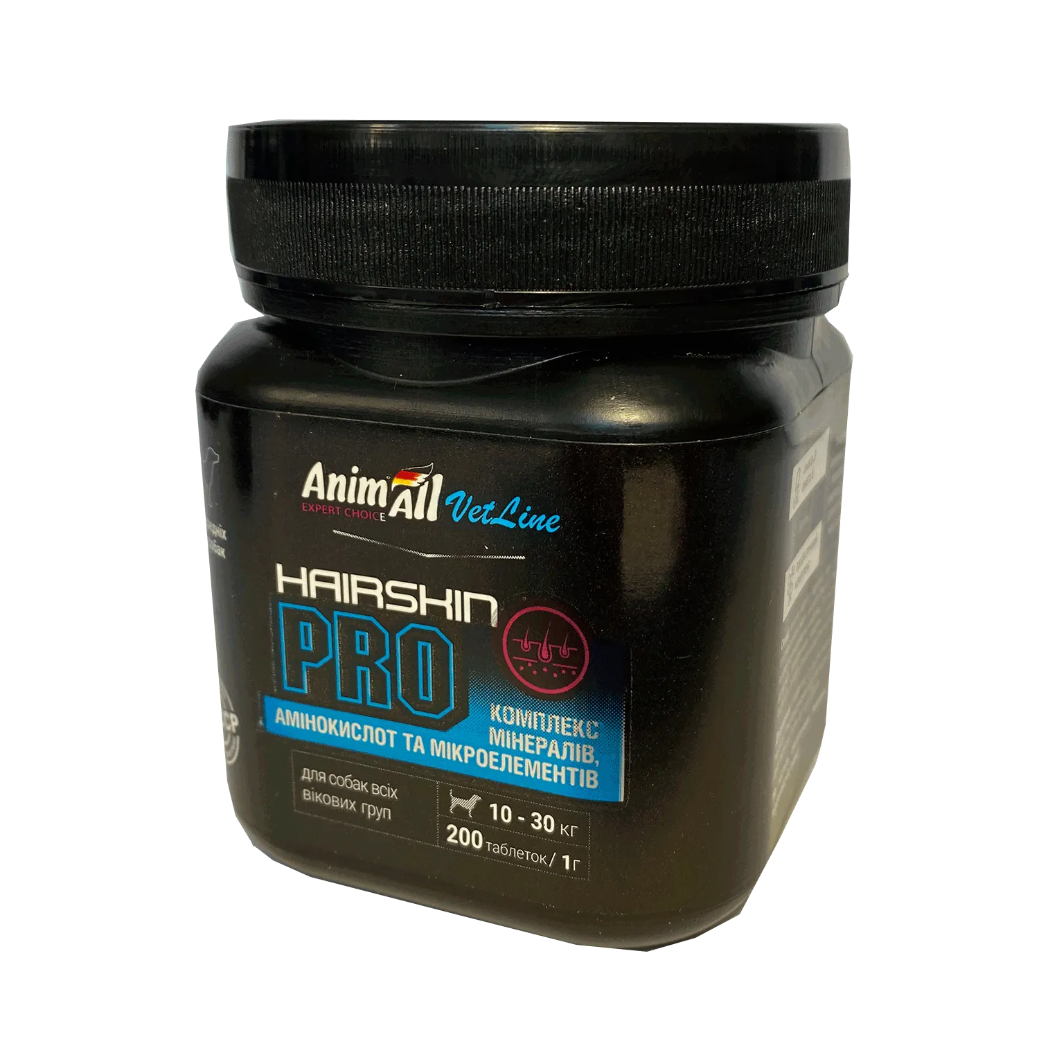 AnimAll VetLine Hair Skin PRO витамины для средних пород собак 1 г × 200 табл