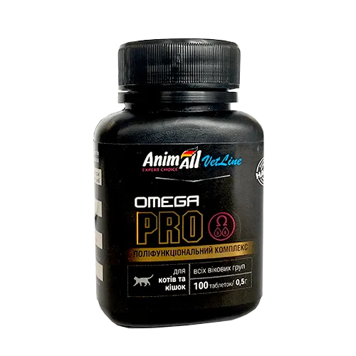 AnimAll VetLine Omega Cat PRO витамины для кошек и кошек 0.5 г × 100 табл