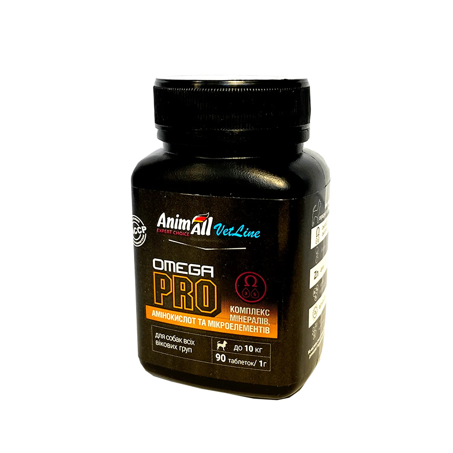 AnimAll VetLine Omega PRO витамины для малых пород собак 1 г × 90 табл