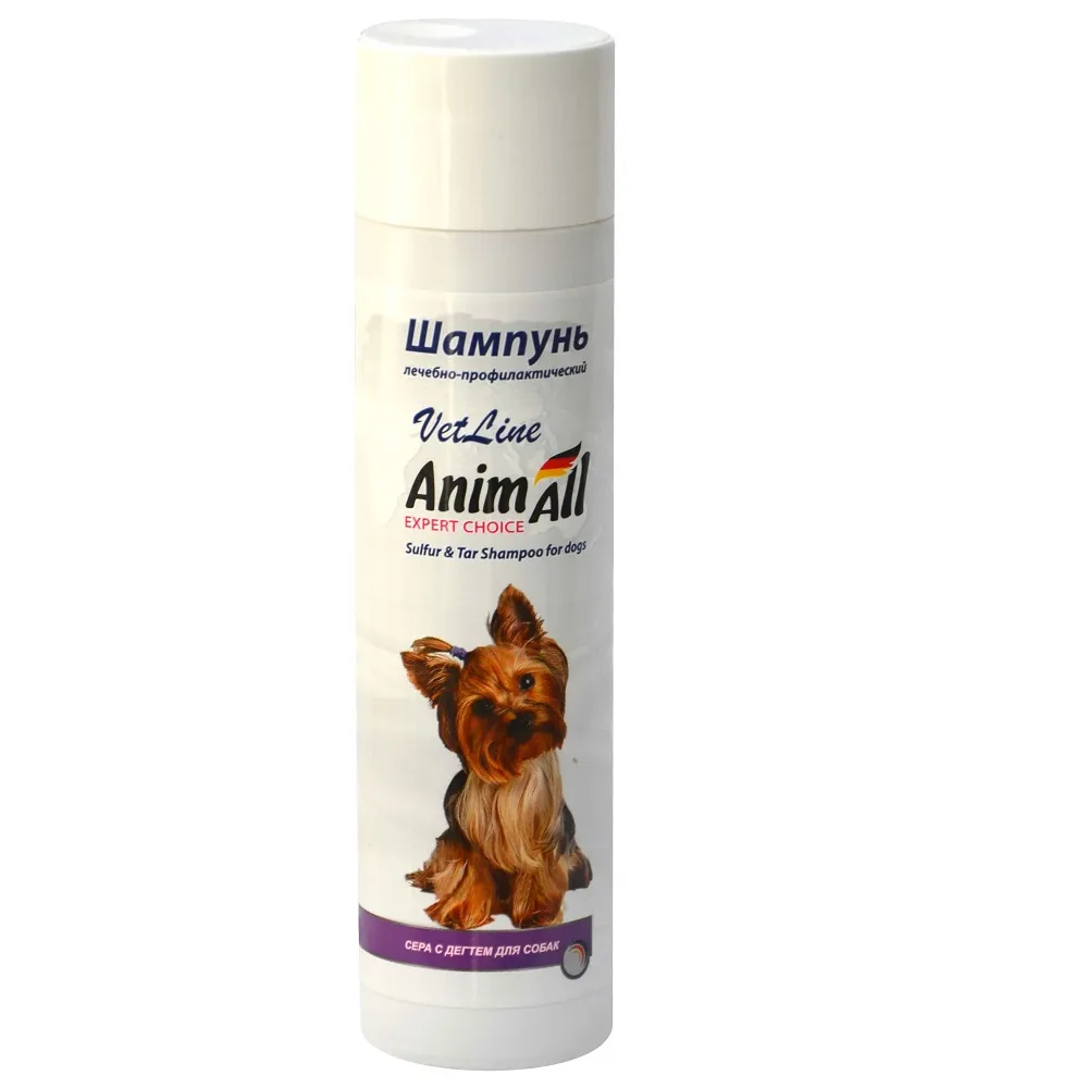 AnimAll VetLine шампунь с серой и дегтем для собак - 250 мл