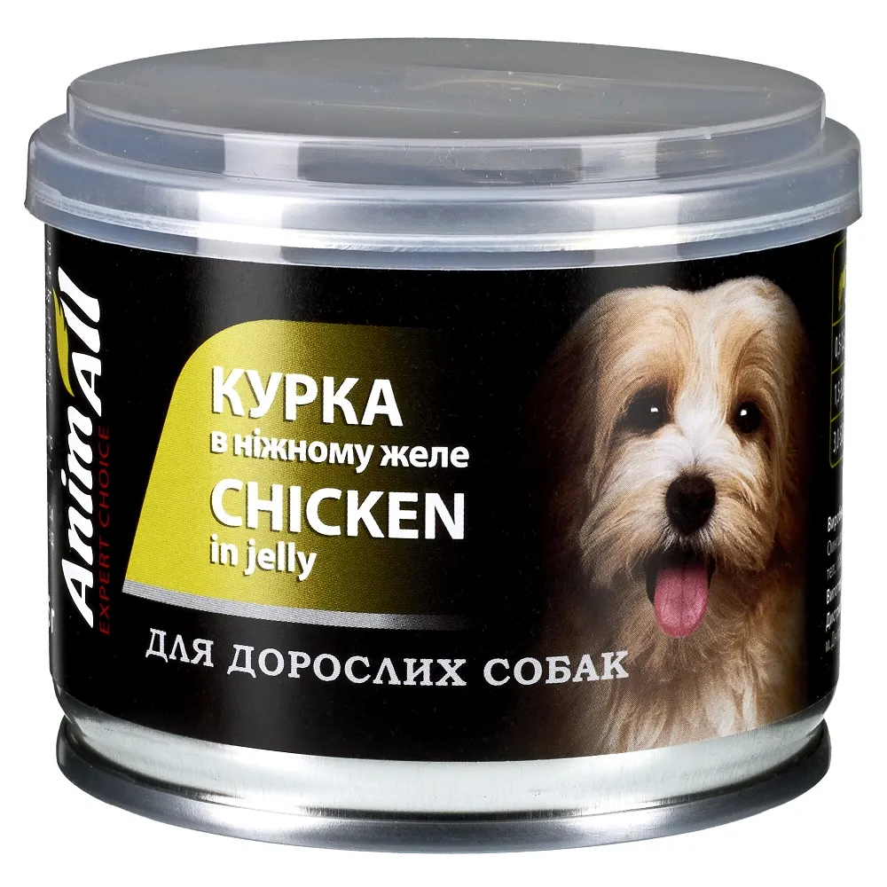AnimAll влажный корм для собак Курица в нежном желе - 195 г