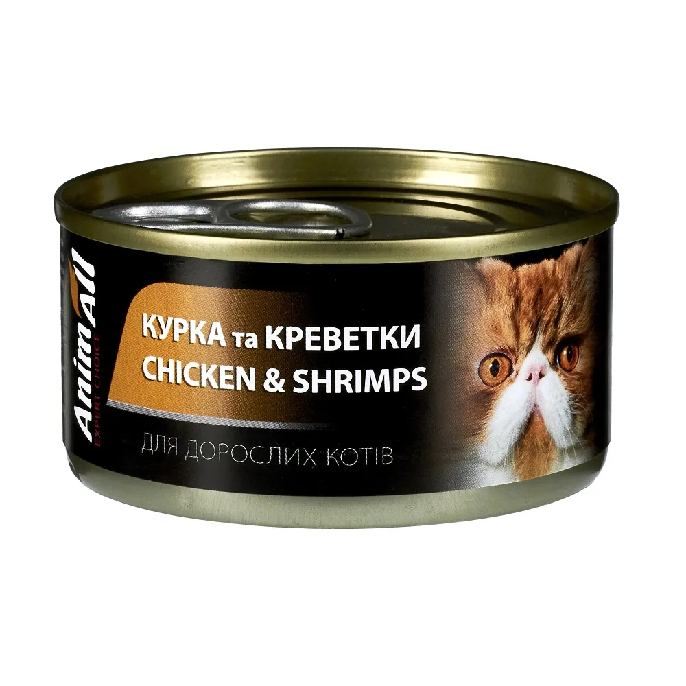 AnimAll влажный корм для кошек Курица с Креветками - 85 г