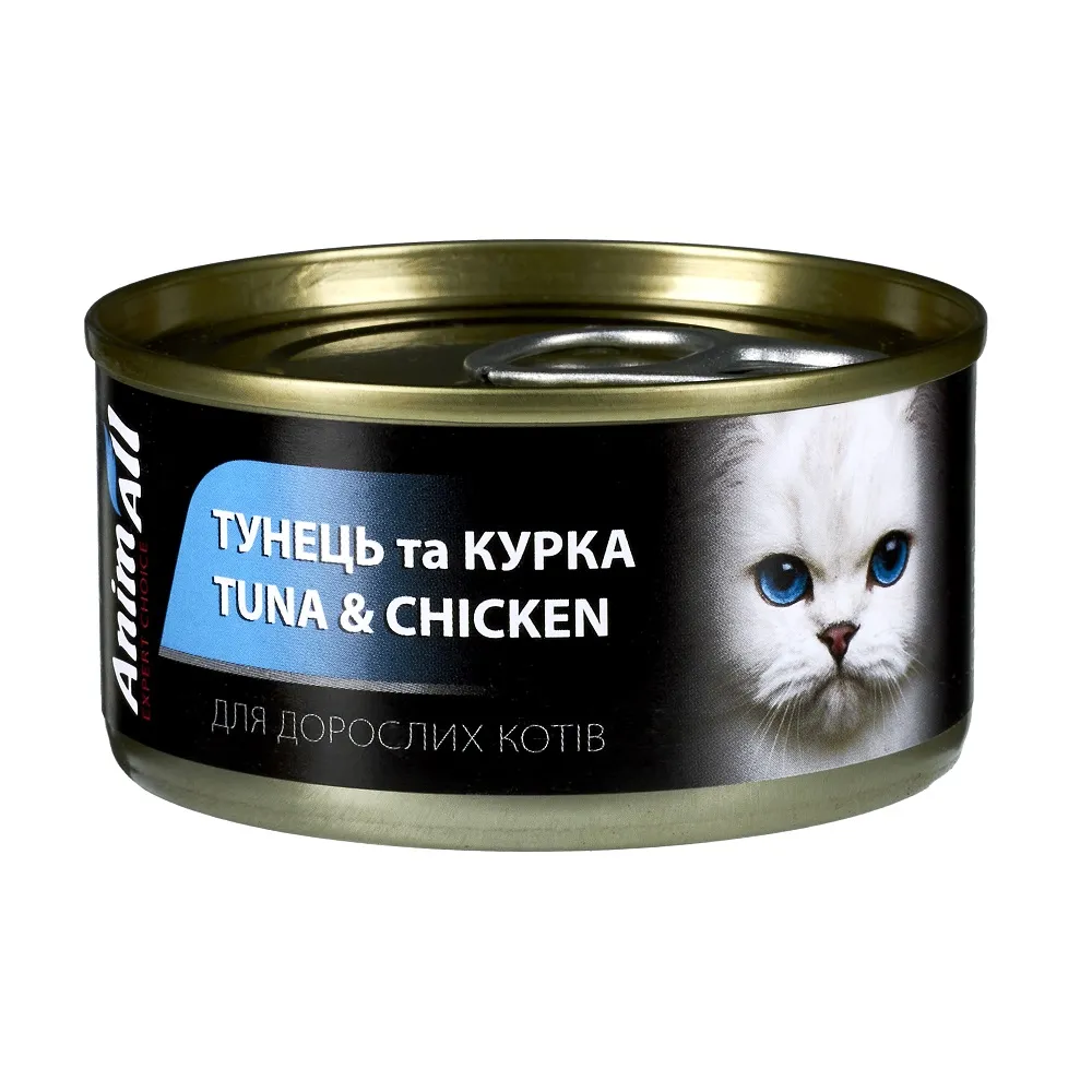 AnimAll влажный корм для кошек Тунец с курицей - 85 г