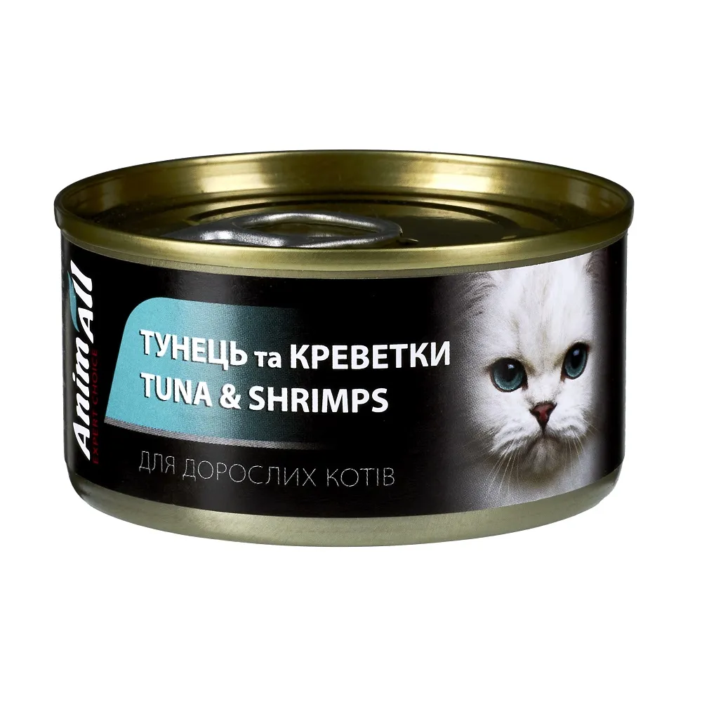 AnimAll влажный корм для кошек Тунец с креветками – 85 г