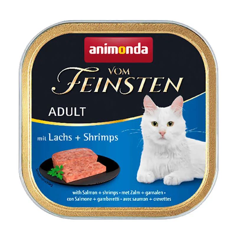 Animonda Vom Feinsten Adult влажный корм для взрослых кошек с лососем и креветками (паштет) – 100 г