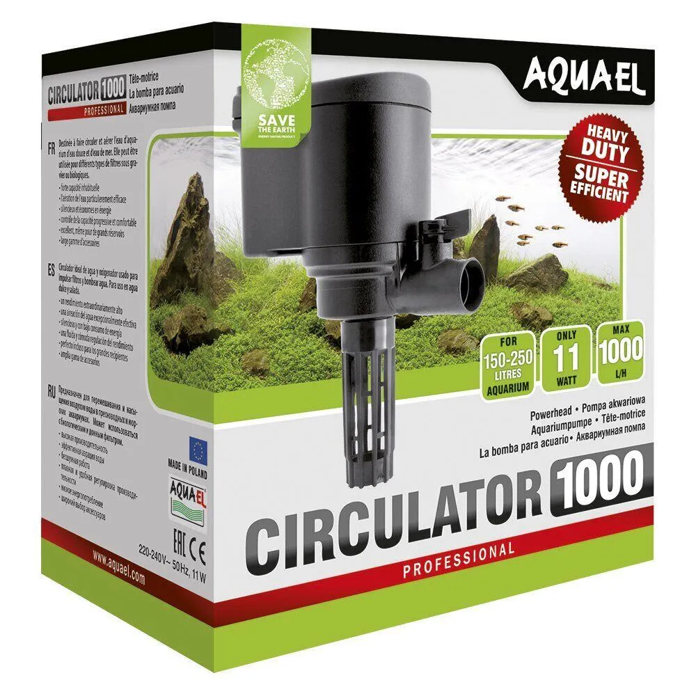 Aquael внутренний фильтр для аквариума Circulator насос 1000 л/час на 150-250 л