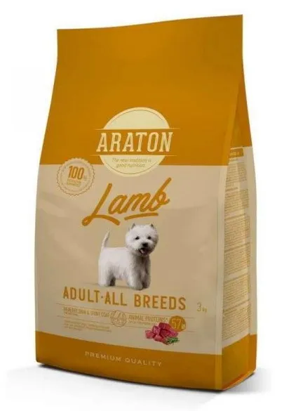 Araton Adult All Breeds Lamb сухой корм для взрослых собак всех пород с ягнятиной - 3 кг