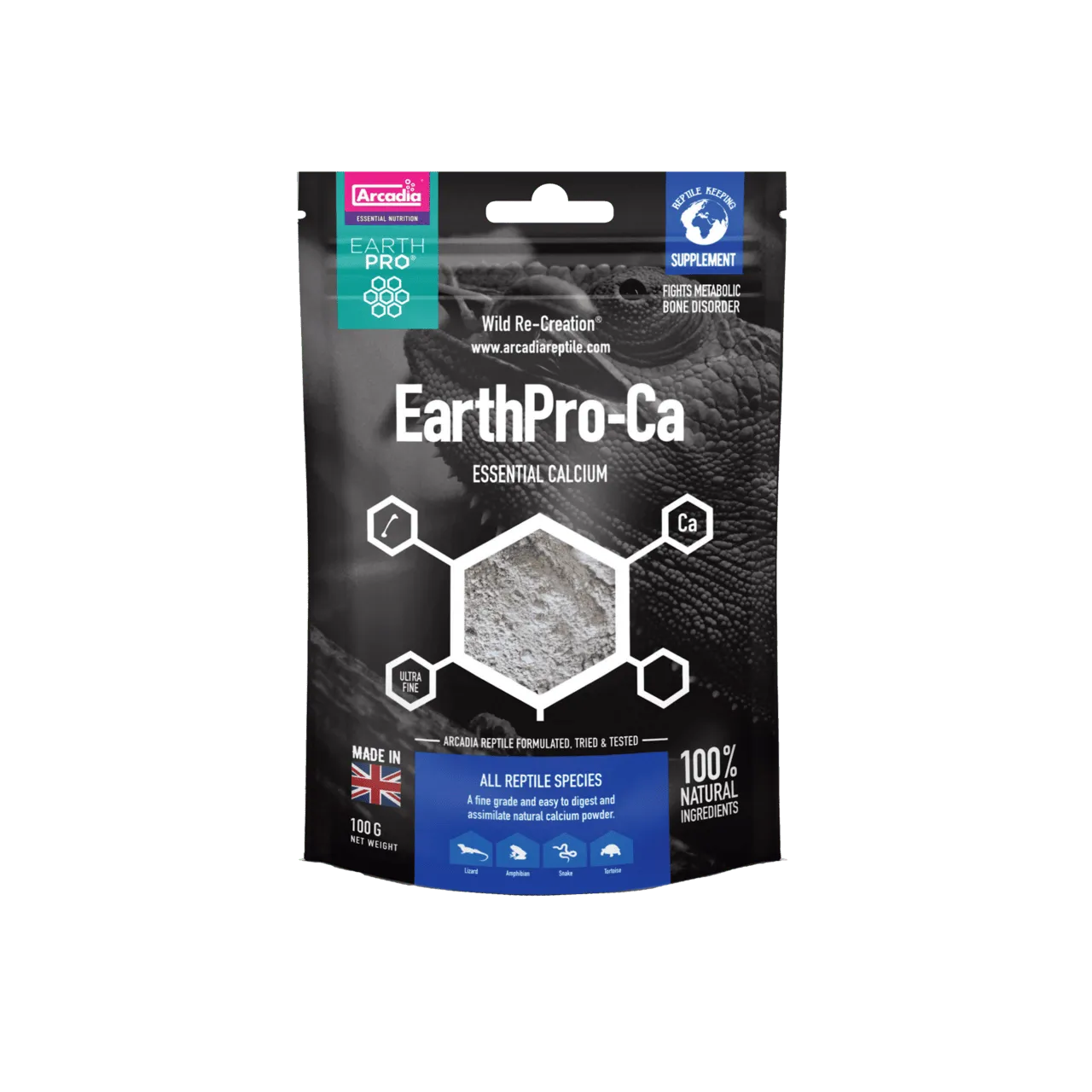 ARCADIA EARTH PRO CA 100 г кальций корм, витамины, добавки