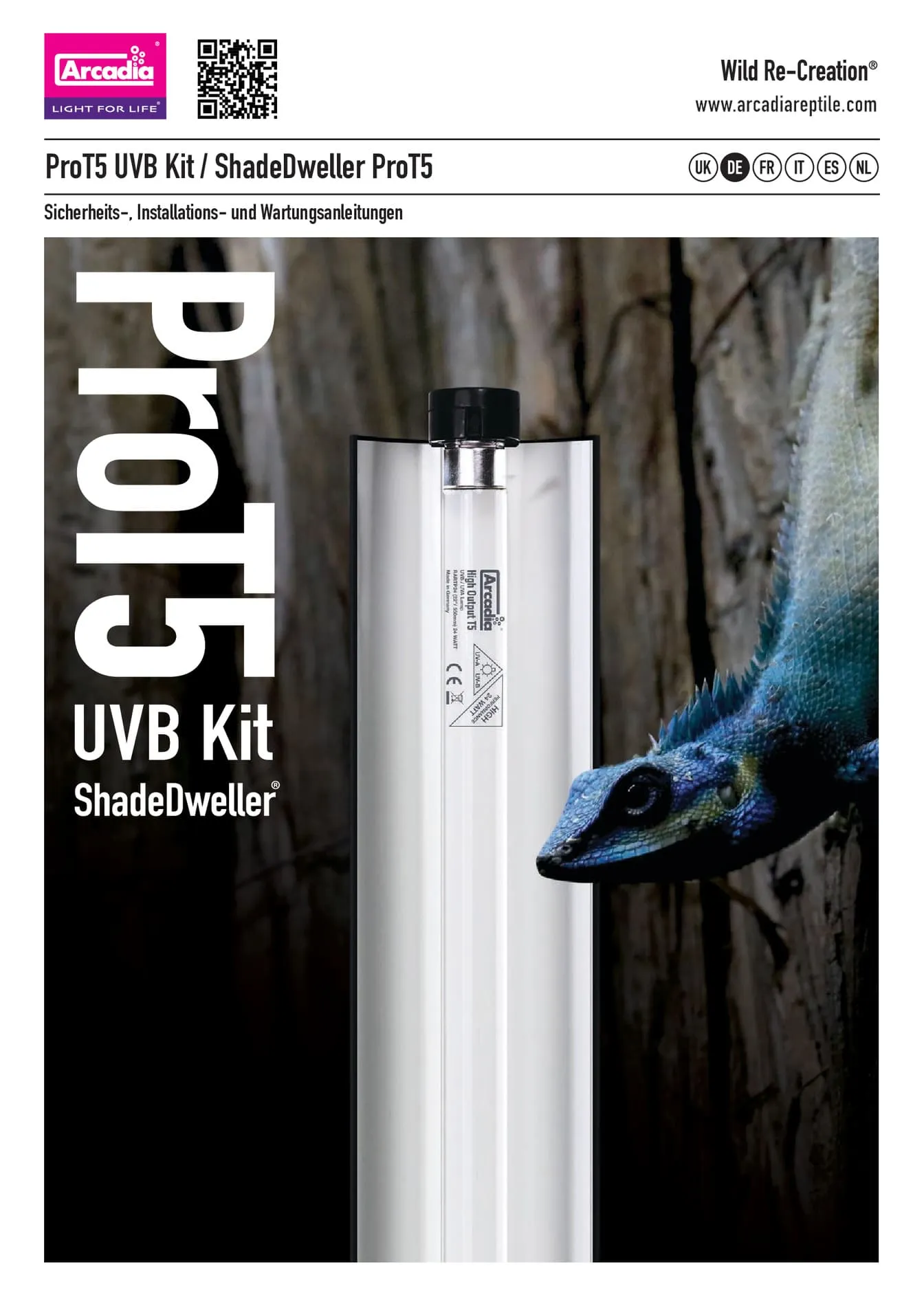 ARCADIA PRO T5 UVB KIT BIRD 2.4% UV-B 54 W лампа для птиц