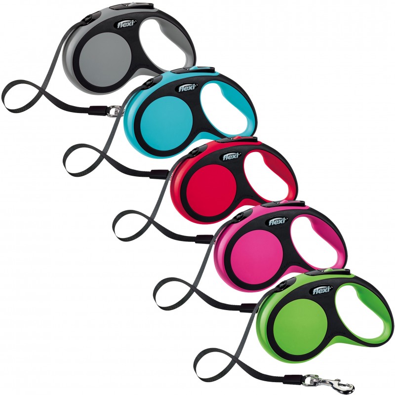 Flexi Поводок-рулетка New Comfort лента L (5 м; до 60 кг) 5 цвета